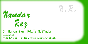 nandor rez business card